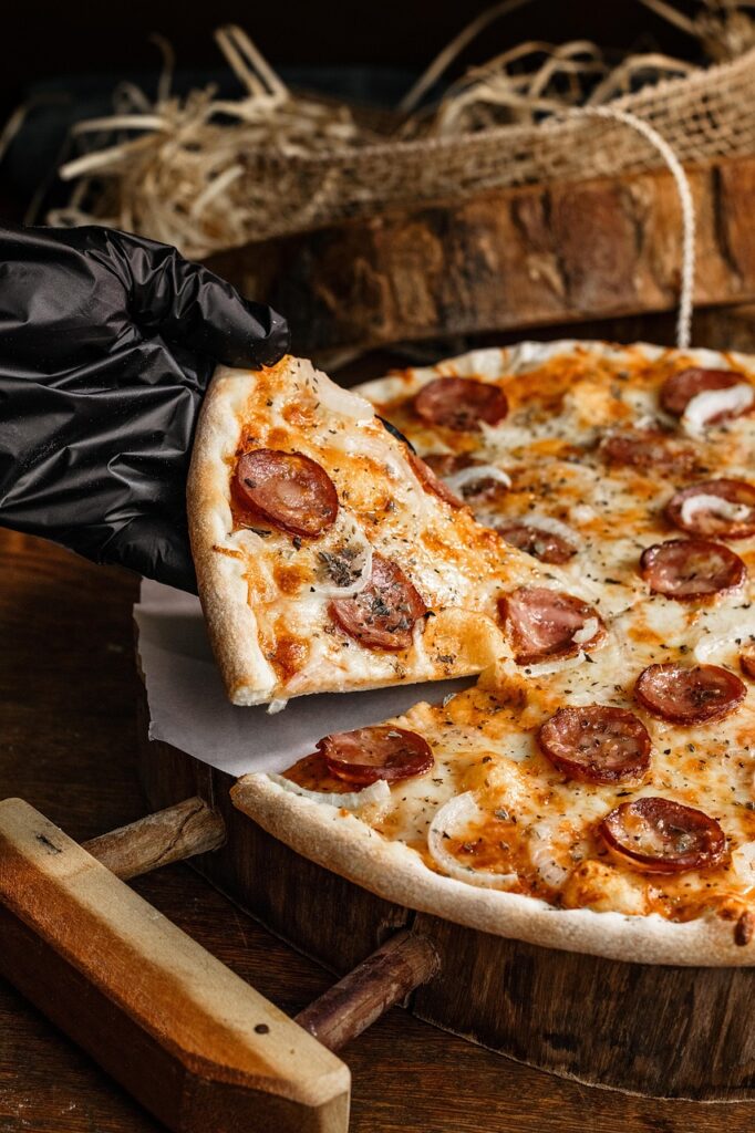 pizza, meal, lunch, snack, food, bacon, cheese, dinner, eating, fast food, dish, pizza, pizza, pizza, pizza, pizza